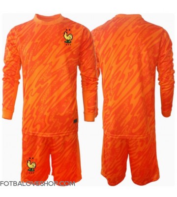 Francie Brankářské Dětské Venkovní Dres ME 2024 Dlouhý Rukáv (+ trenýrky)